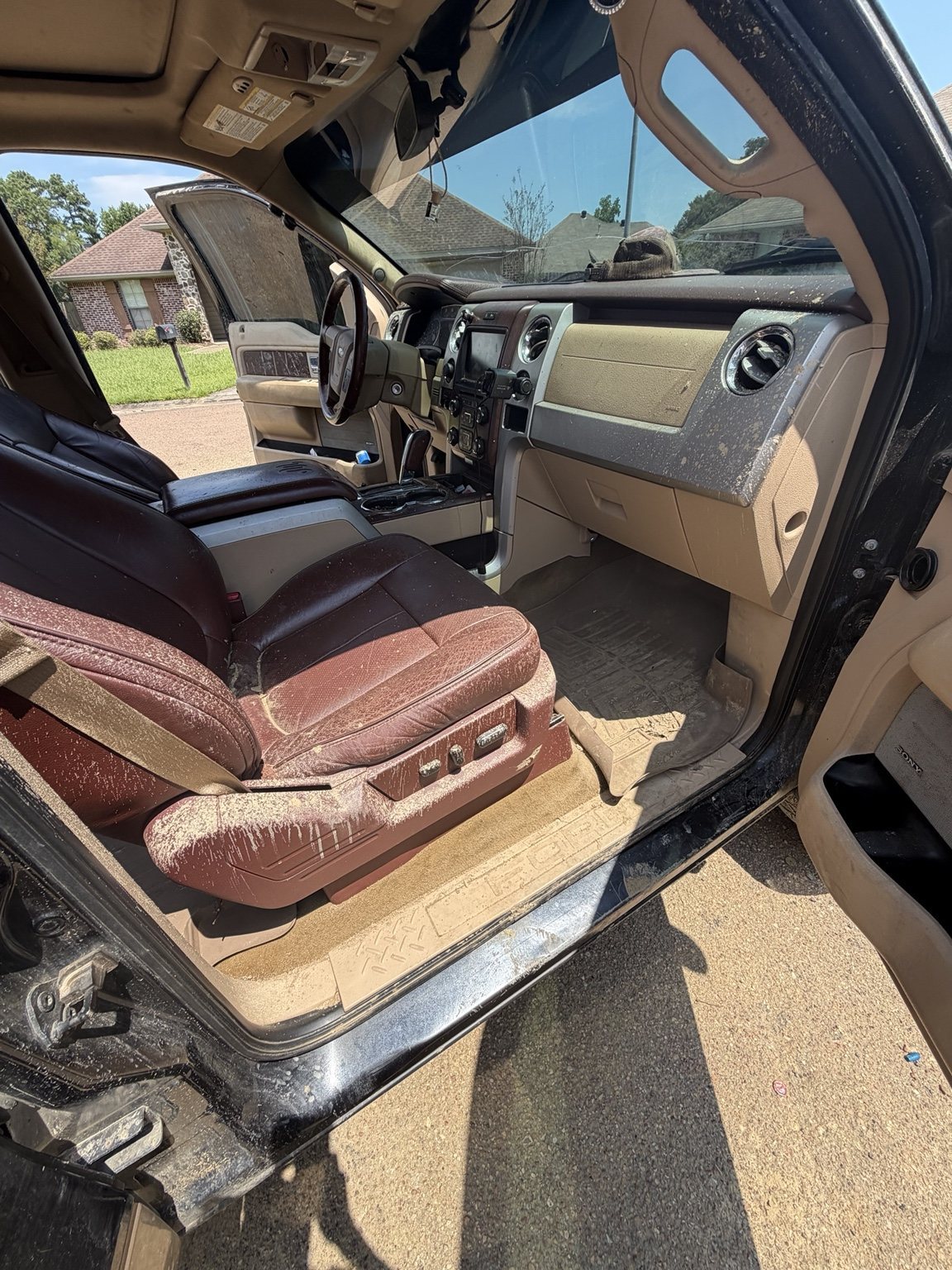 Ford interior before detailing